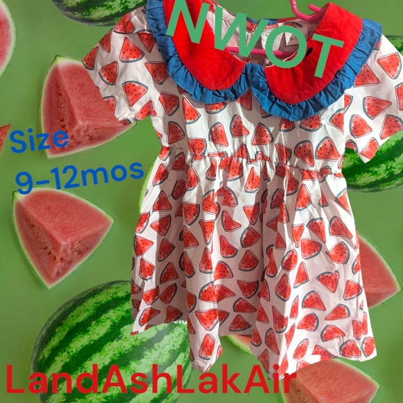 Watermelon Print Kids Dress - Picture 1 of 1